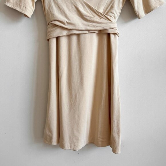 LULULEMON • Cotton Wrap-Front T-Shirt Dress in Prosecco - Picture 7 of 14